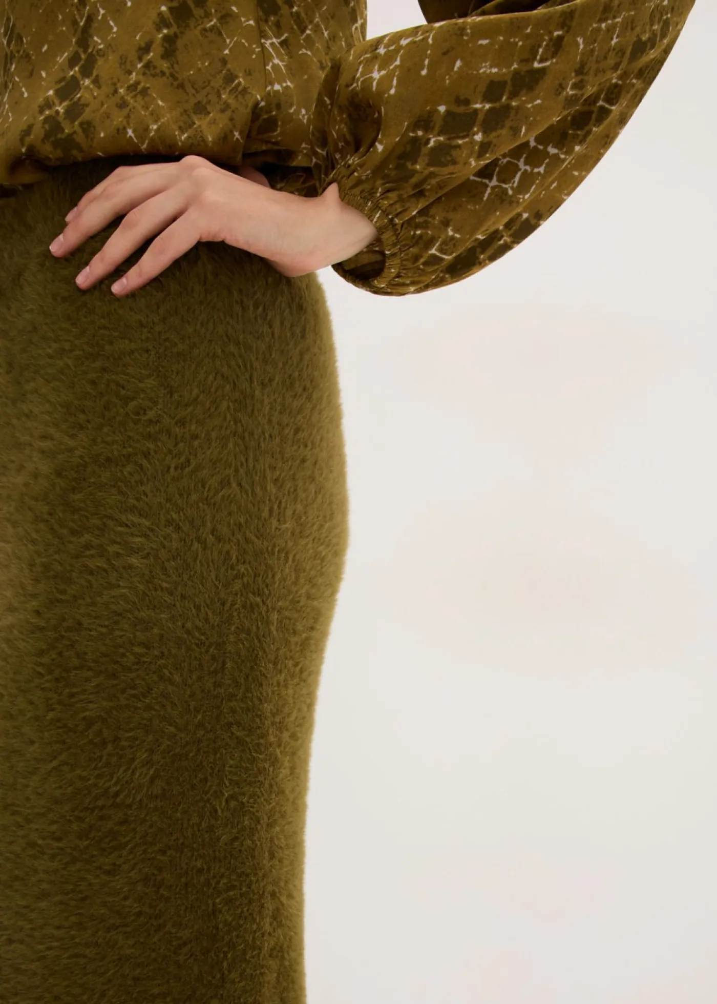 Mujer bonprix bonprix Falda de punto de hilo metálico suave