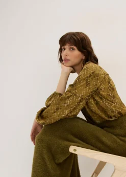 Mujer bonprix bonprix Falda de punto de hilo metálico suave