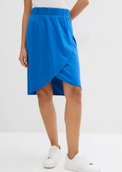 bonprix bonprix Faldas>Falda de punto de mezcla de viscosa fluida Azur