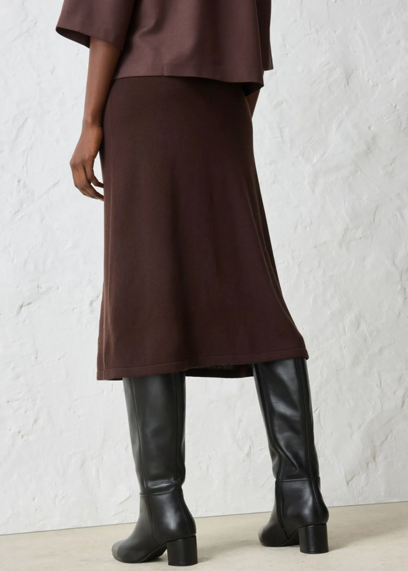 Mujer bonprix bonprix Falda de punto de mezcla de lana suave