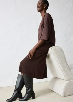 Mujer bonprix bonprix Falda de punto de mezcla de lana suave