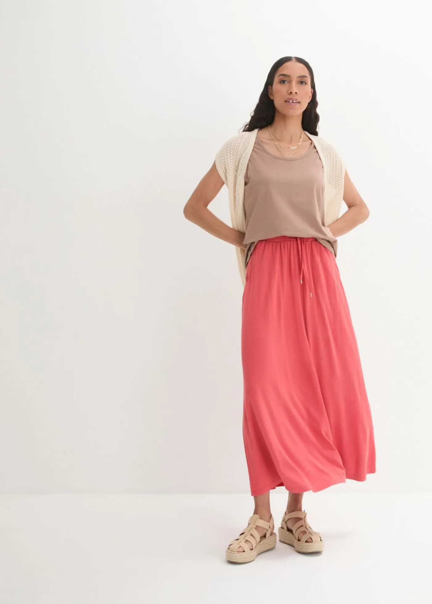 Mujer bonprix bonprix Falda de punto en mezcla de viscosa