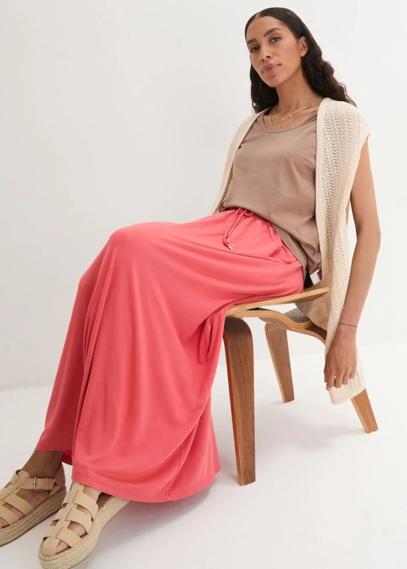 Mujer bonprix bonprix Falda de punto en mezcla de viscosa