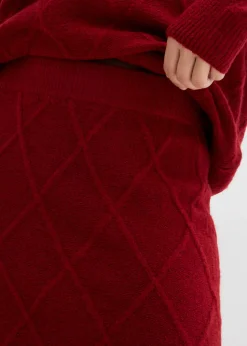 Mujer bonprix bonprix Falda de punto trenzado