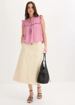 Mujer bonprix bonprix Falda de sarga de algodón puro