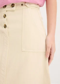 Mujer bonprix bonprix Falda de sarga de algodón puro