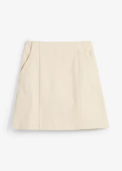 bonprix bonprix Conjuntos De Ropa|Esenciales>Falda de sarga de algodón puro Crudo