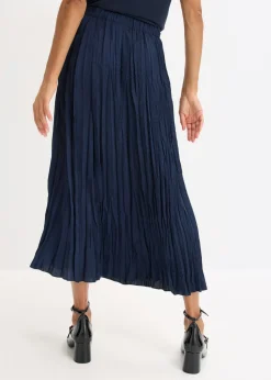 Mujer bonprix bonprix Falda de satén con efecto arrugado