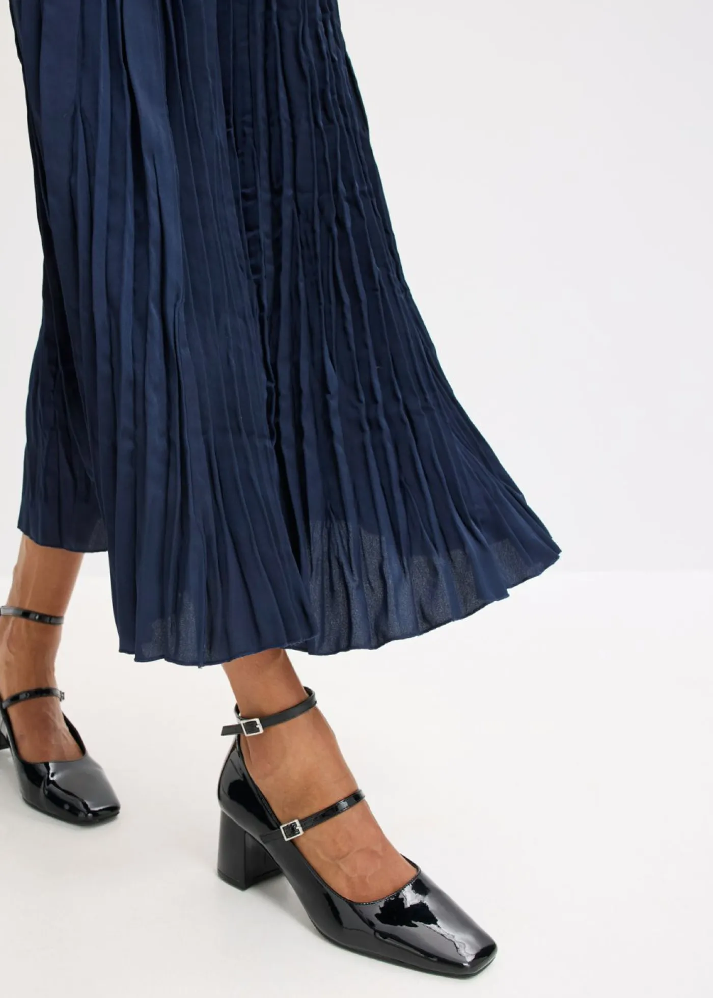 Mujer bonprix bonprix Falda de satén con efecto arrugado