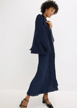 Mujer bonprix bonprix Falda de satén con efecto arrugado