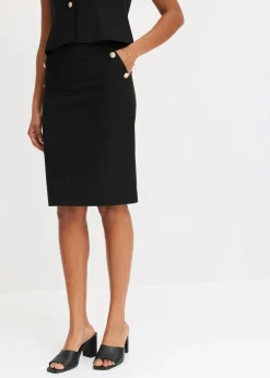 bonprix bonprix Faldas>Falda ejecutiva Negro