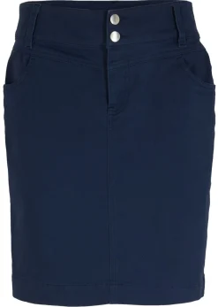 bonprix bonprix Faldas>Falda elástica con licra Azul almirante