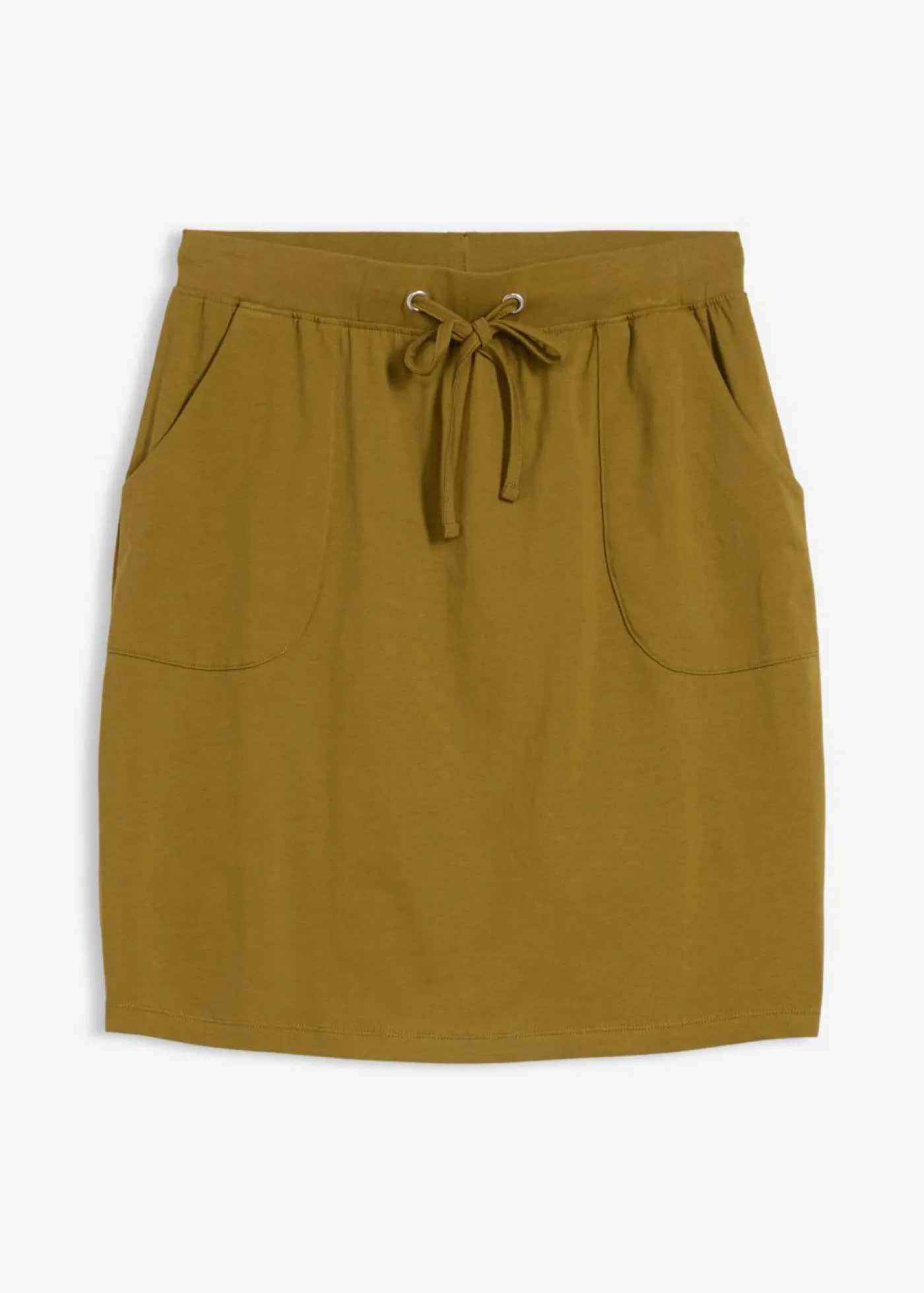 bonprix bonprix Básicos|Faldas>Falda elástica de algodón orgánico Verde-natural