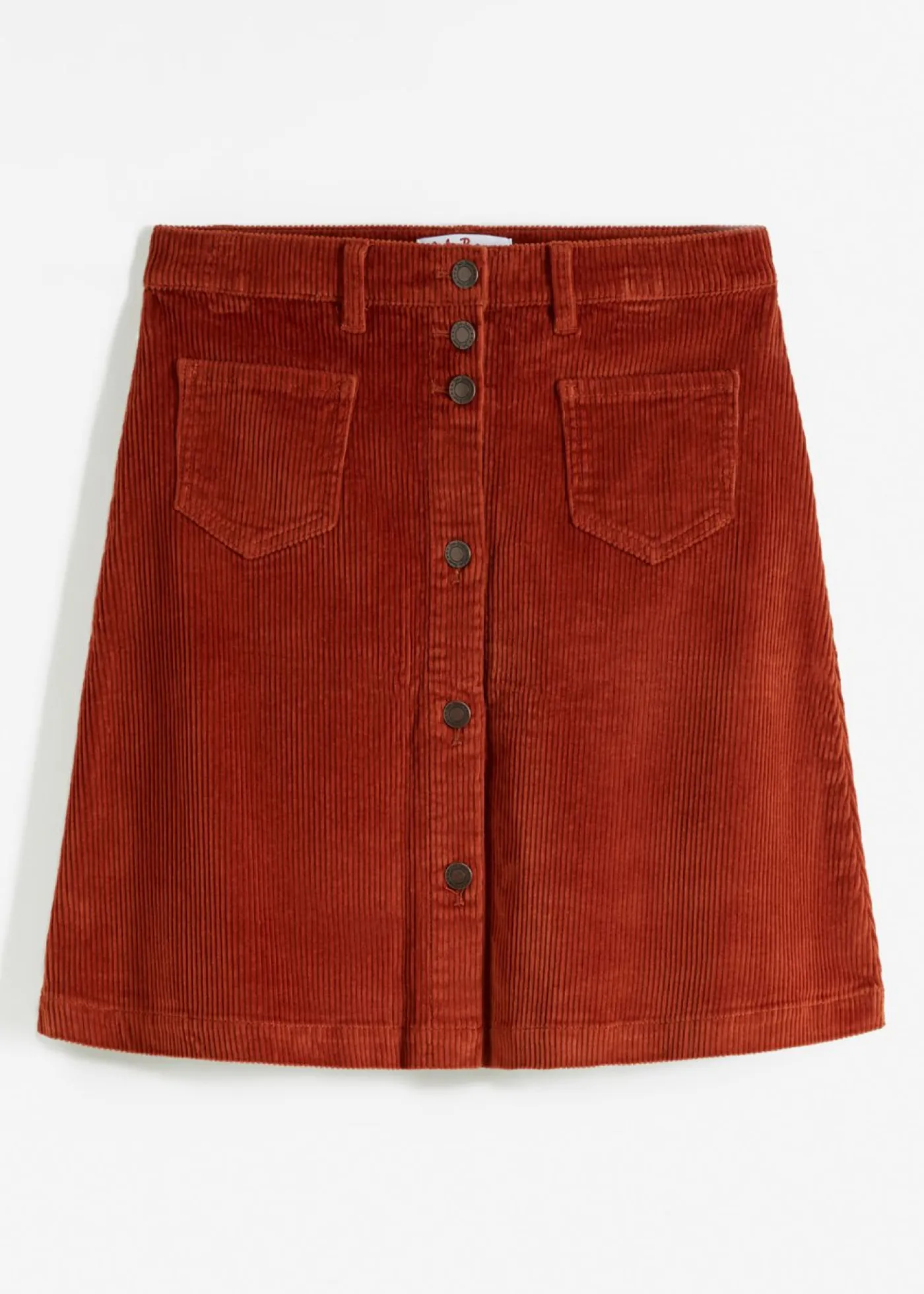 bonprix bonprix Faldas>Falda elástica de pana con botones óxido