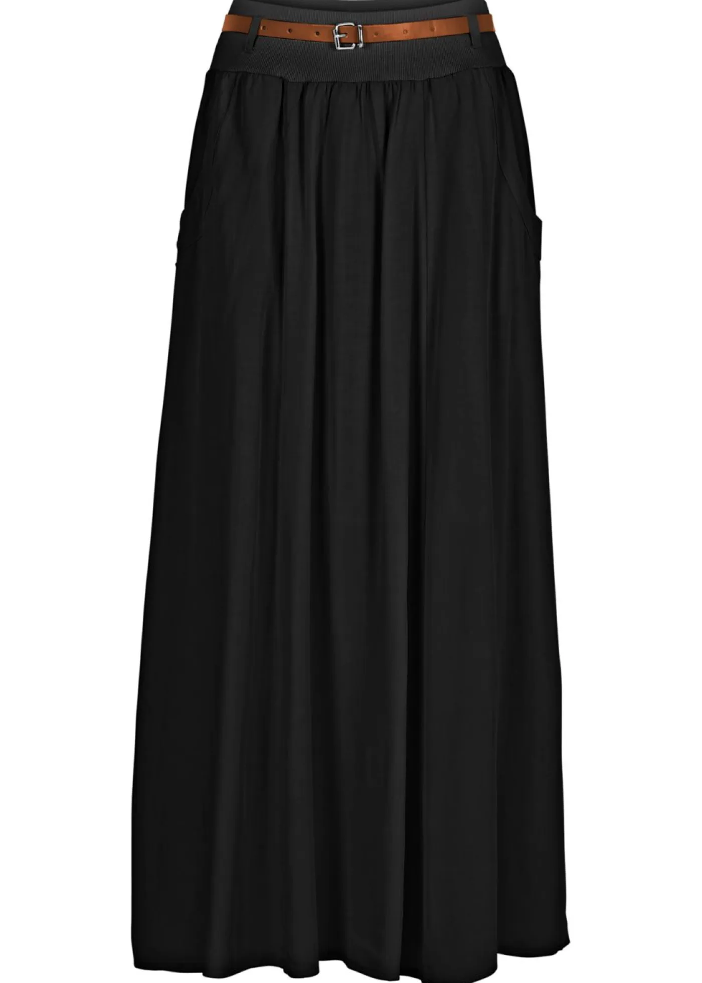 Mujer bonprix bonprix Falda larga con cinturón (2 piezas)