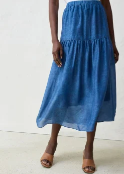 Mujer bonprix bonprix Falda larga con contenido de seda