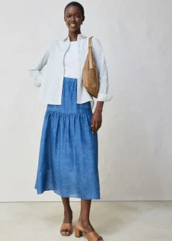 Mujer bonprix bonprix Falda larga con contenido de seda