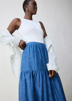 Mujer bonprix bonprix Falda larga con contenido de seda