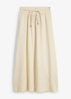 bonprix bonprix Faldas>Falda larga de mezcla de lyocell fluido Crudo