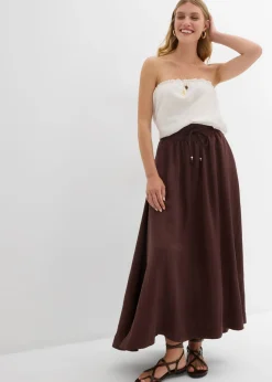 Mujer bonprix bonprix Falda larga de mezcla de lyocell fluido