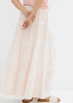 Mujer bonprix bonprix Falda larga de rayas de algodón puro