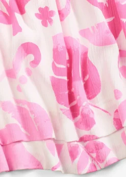 bonprix bonprix Faldas>Falda larga de viscosa estructurada Blanco-fucsia de flores