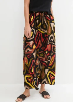 bonprix bonprix Faldas|Novedades>Falda larga de viscosa fluida Rojo carmín/negro estampado