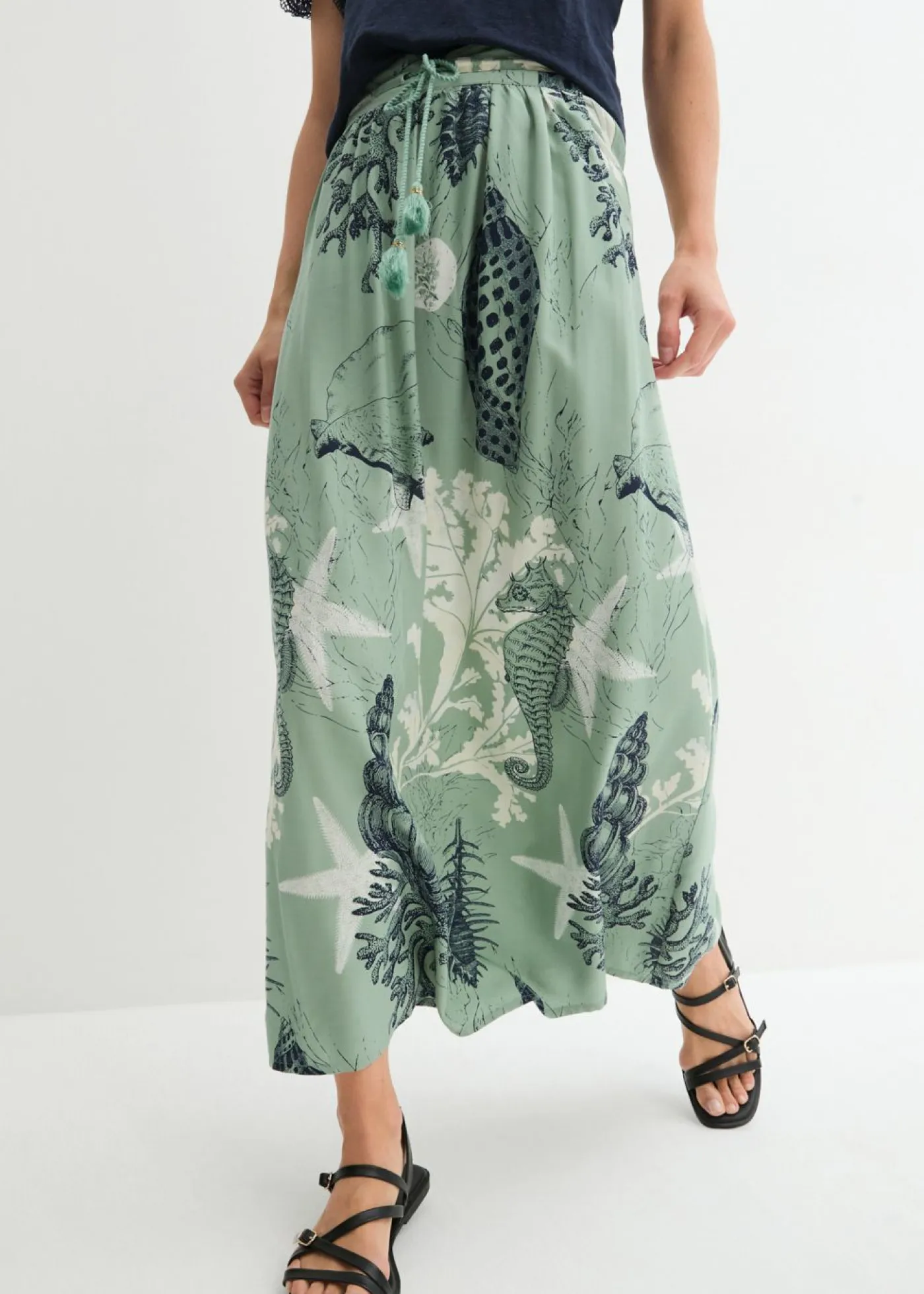 Mujer bonprix bonprix Falda larga de viscosa fluida