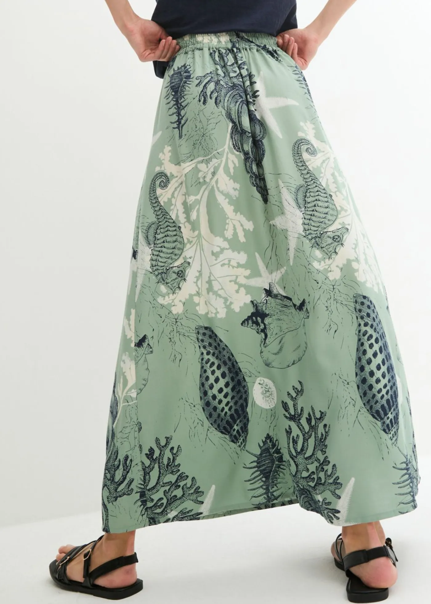 Mujer bonprix bonprix Falda larga de viscosa fluida