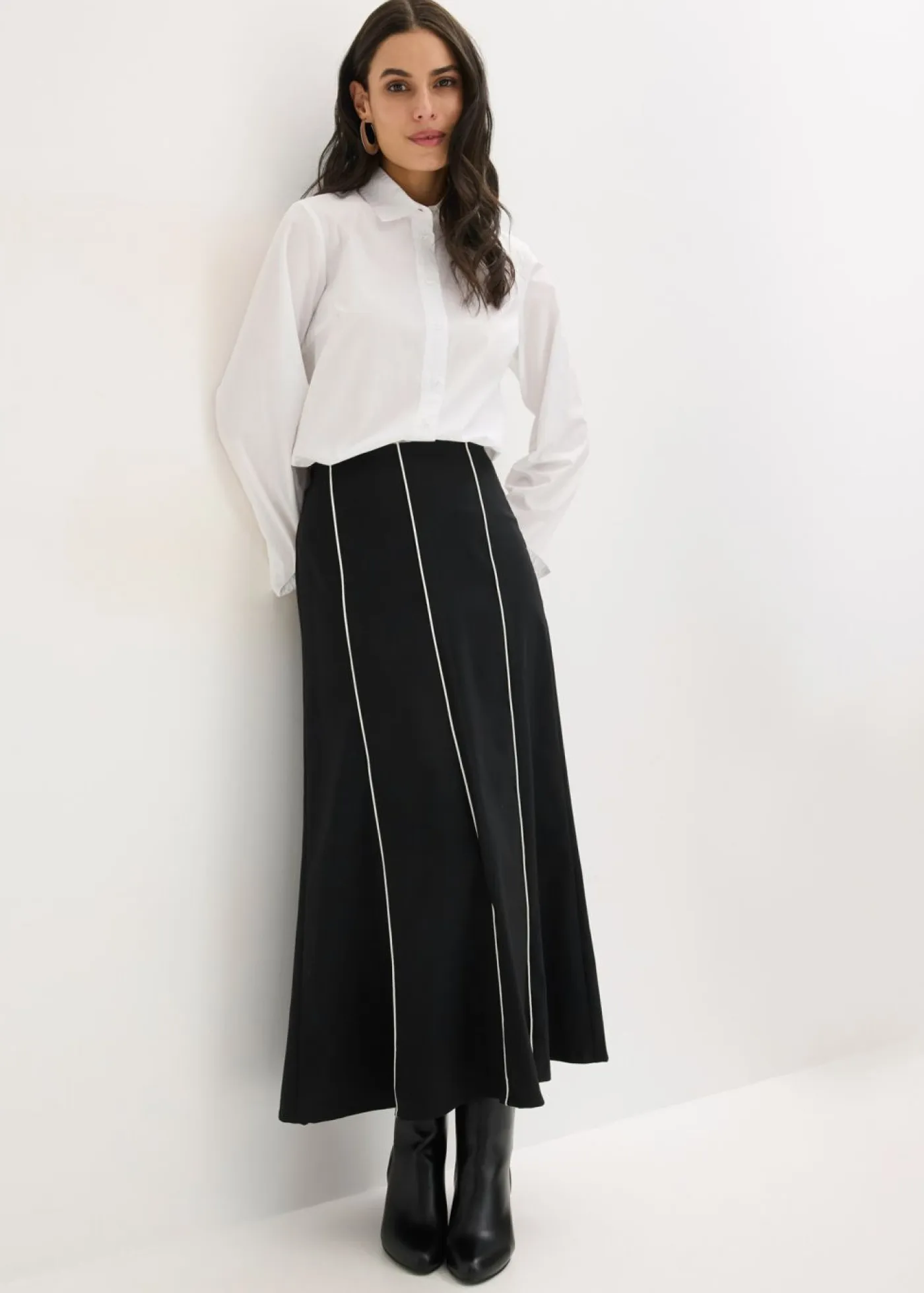 Mujer bonprix bonprix Falda larga elástica de bengalina