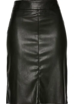bonprix bonprix Faldas>Falda lápiz de piel sintética Negro