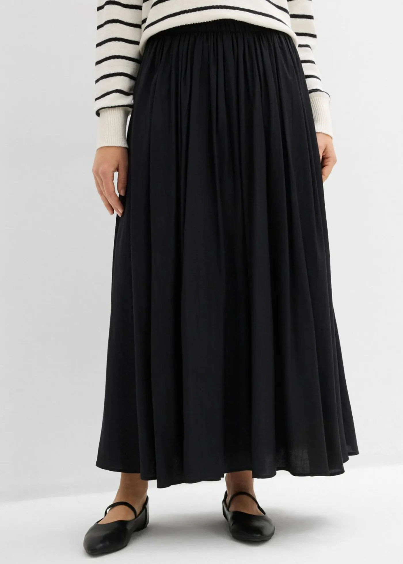 Mujer bonprix bonprix Falda maxi de mezcla de viscosa fluida