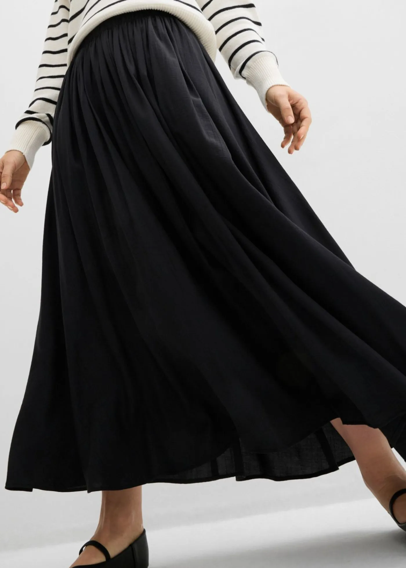 Mujer bonprix bonprix Falda maxi de mezcla de viscosa fluida