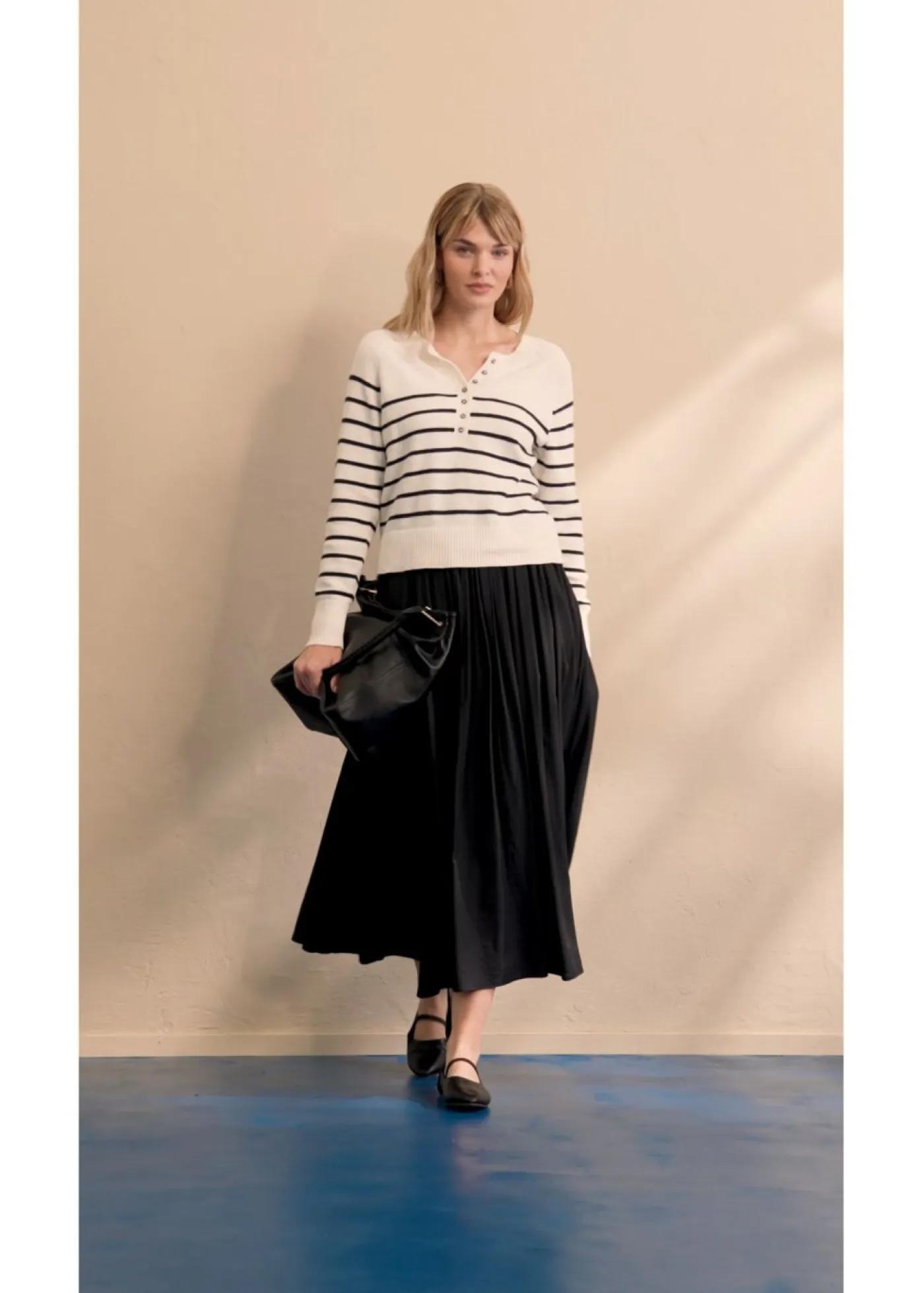 Mujer bonprix bonprix Falda maxi de mezcla de viscosa fluida