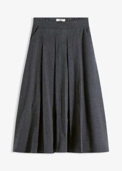 bonprix bonprix Faldas|Tallas Pequeñas>Falda midi Azul tinta jaspeado