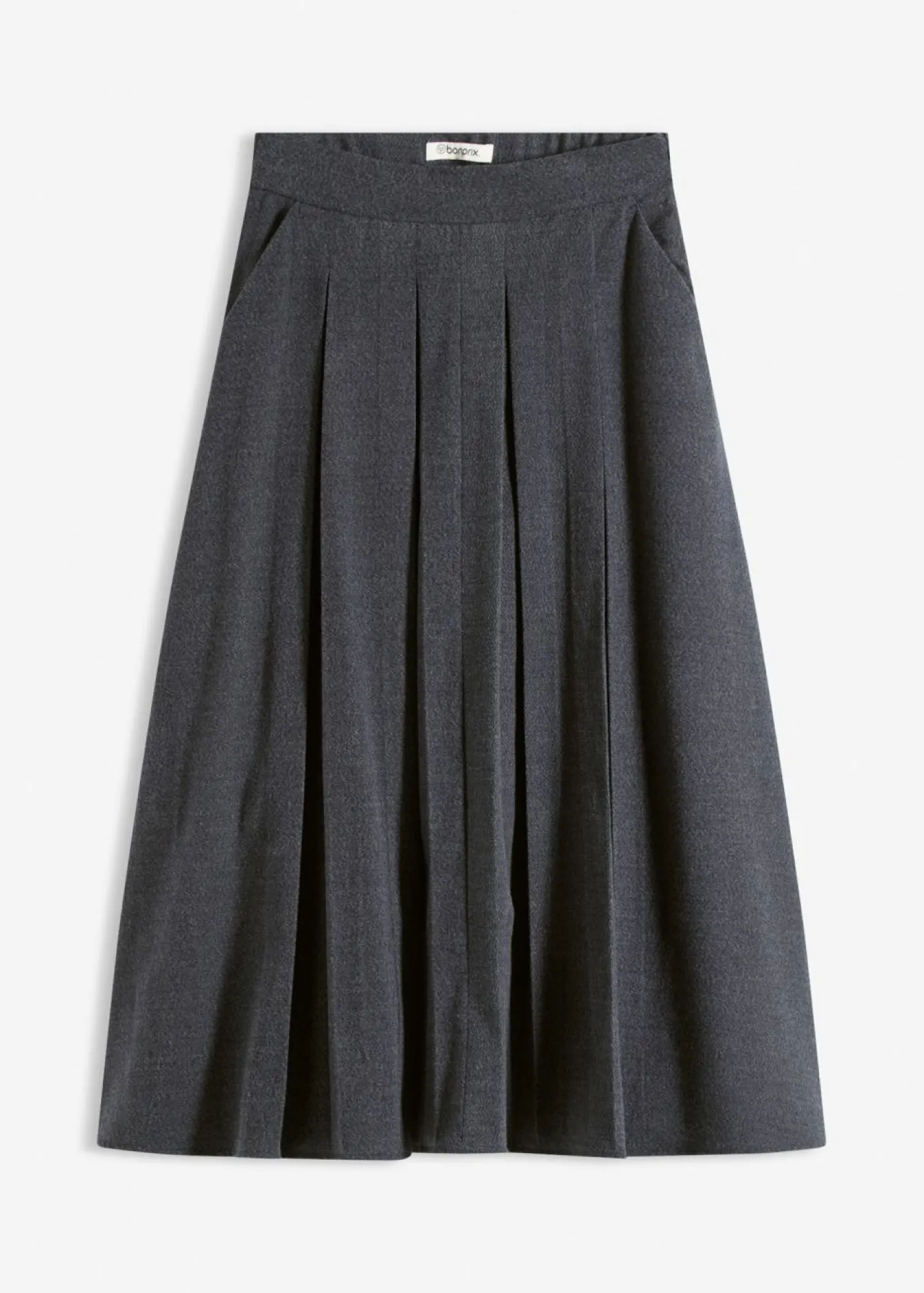 bonprix bonprix Faldas|Tallas Pequeñas>Falda midi Azul tinta jaspeado