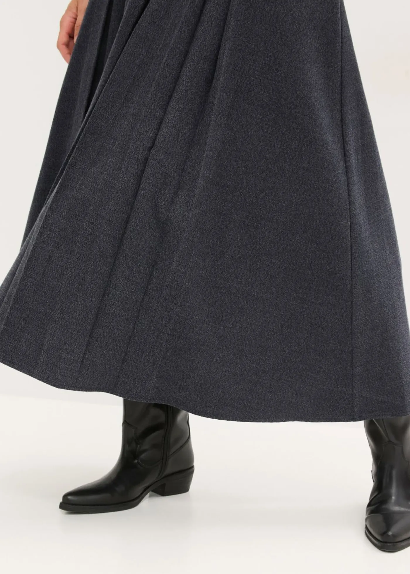 bonprix bonprix Faldas|Tallas Pequeñas>Falda midi Azul tinta jaspeado