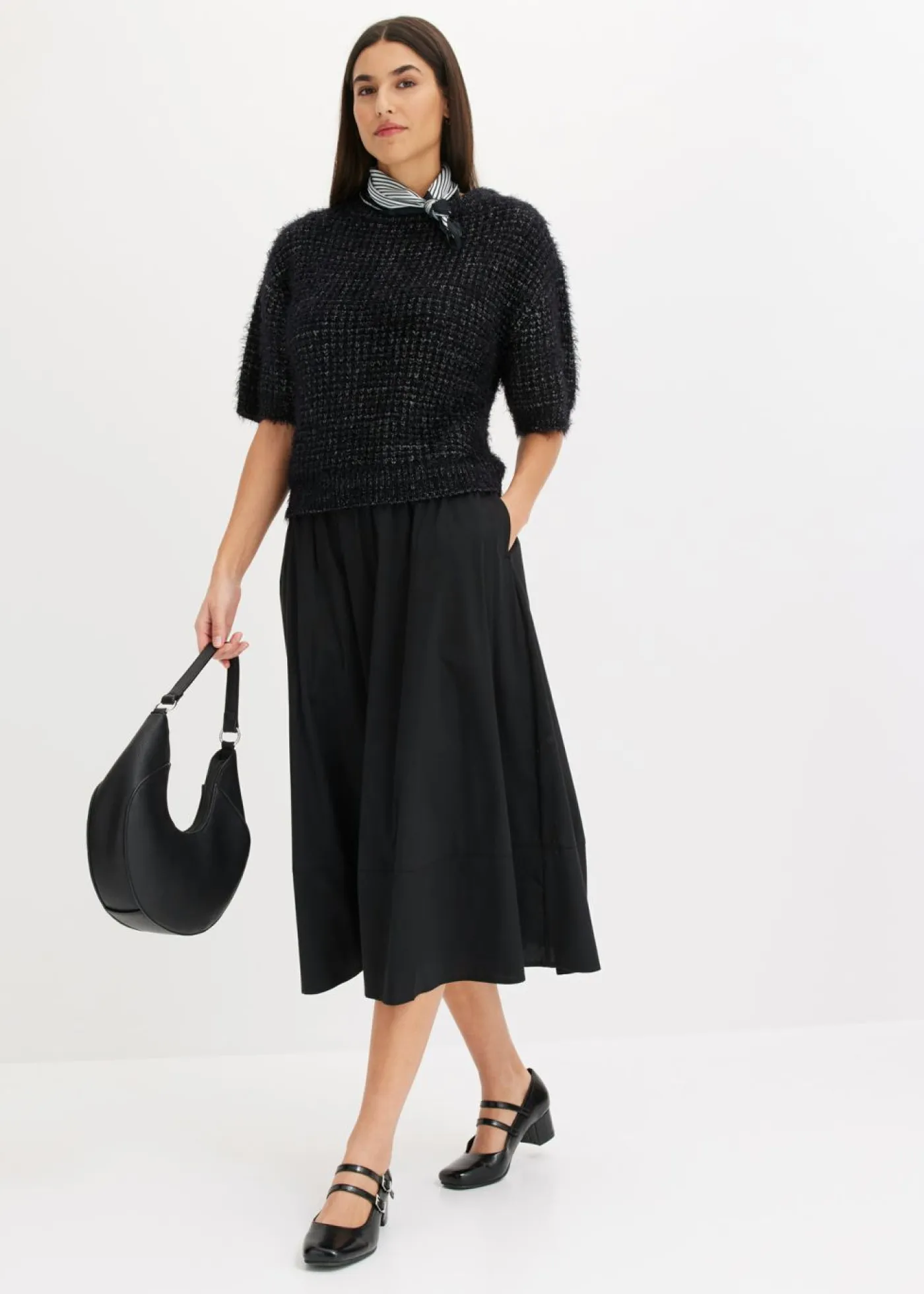 bonprix bonprix Faldas>Falda midi Negro