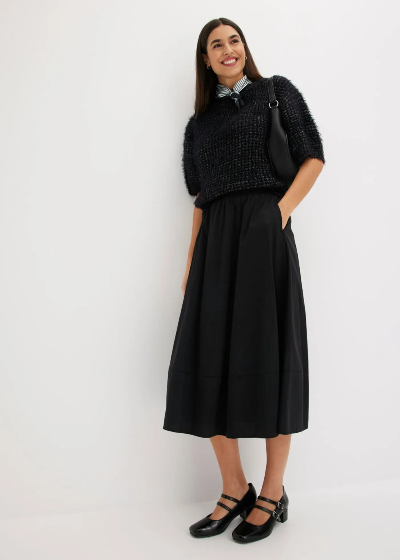 bonprix bonprix Faldas>Falda midi Negro