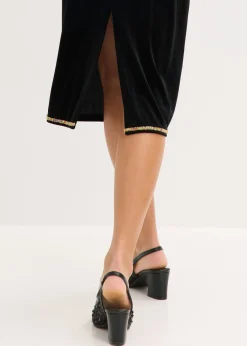 Mujer bonprix bonprix Falda midi con piedras brillantes