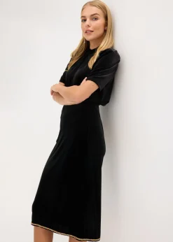 Mujer bonprix bonprix Falda midi con piedras brillantes