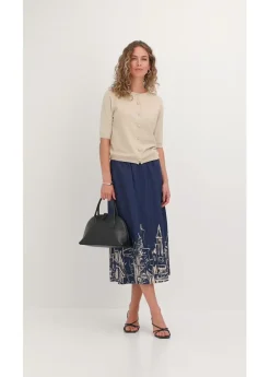 Mujer bonprix bonprix Falda midi de algodón orgánico puro