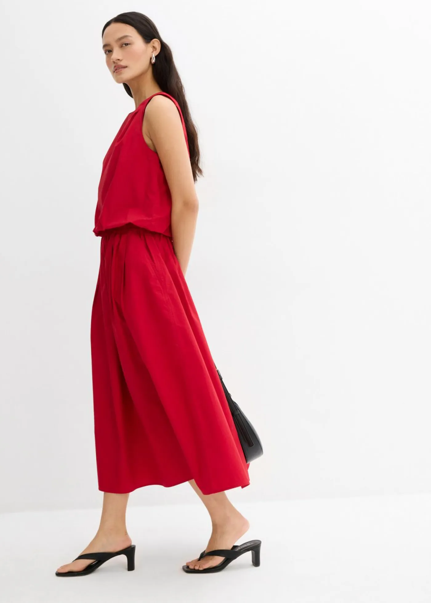 Mujer bonprix bonprix Falda midi de algodón puro