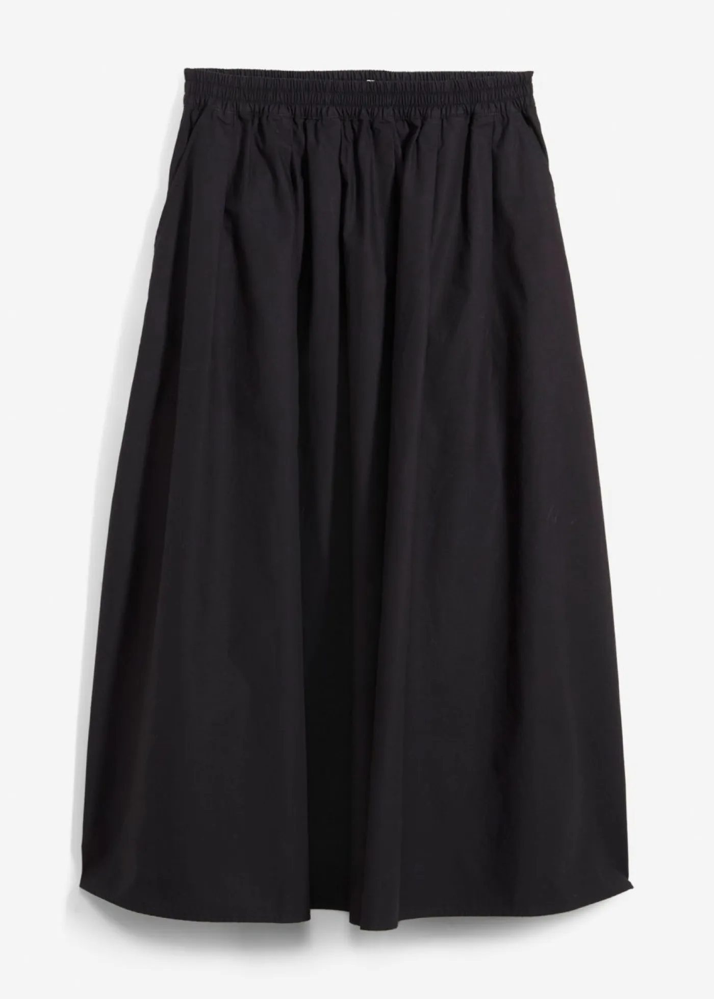 bonprix bonprix Conjuntos De Ropa|Esenciales>Falda midi de algodón puro Negro