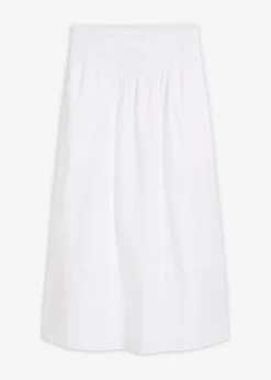 Mujer bonprix bonprix Falda midi de algodón puro