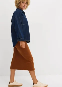 Mujer bonprix bonprix Falda midi de forro polar