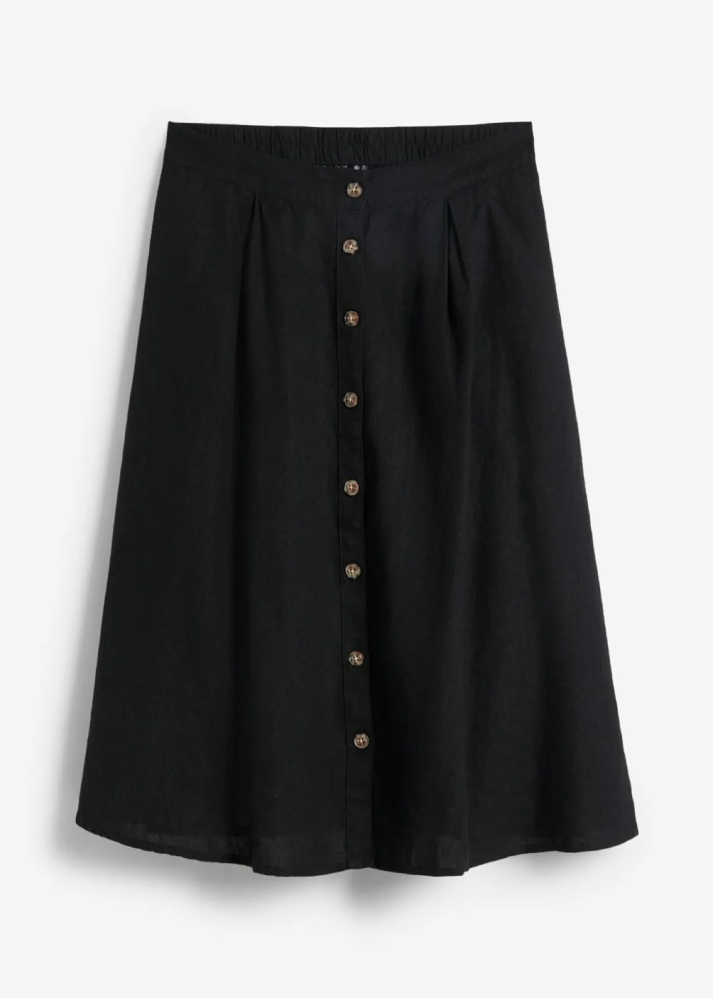 bonprix bonprix Faldas>Falda midi de lino Negro