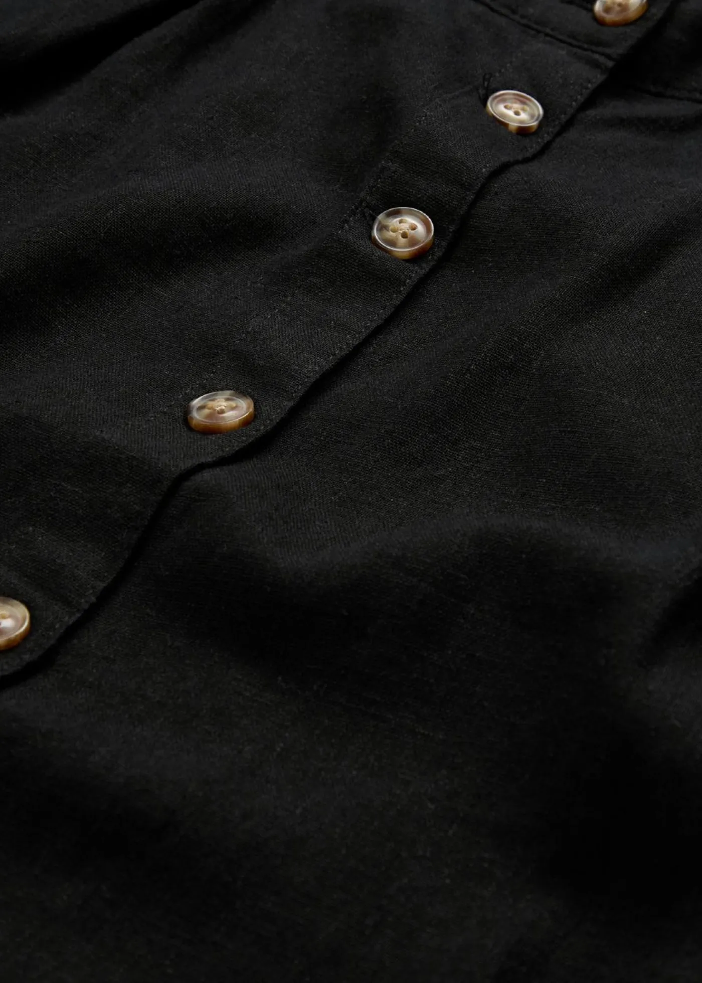 bonprix bonprix Faldas>Falda midi de lino Negro