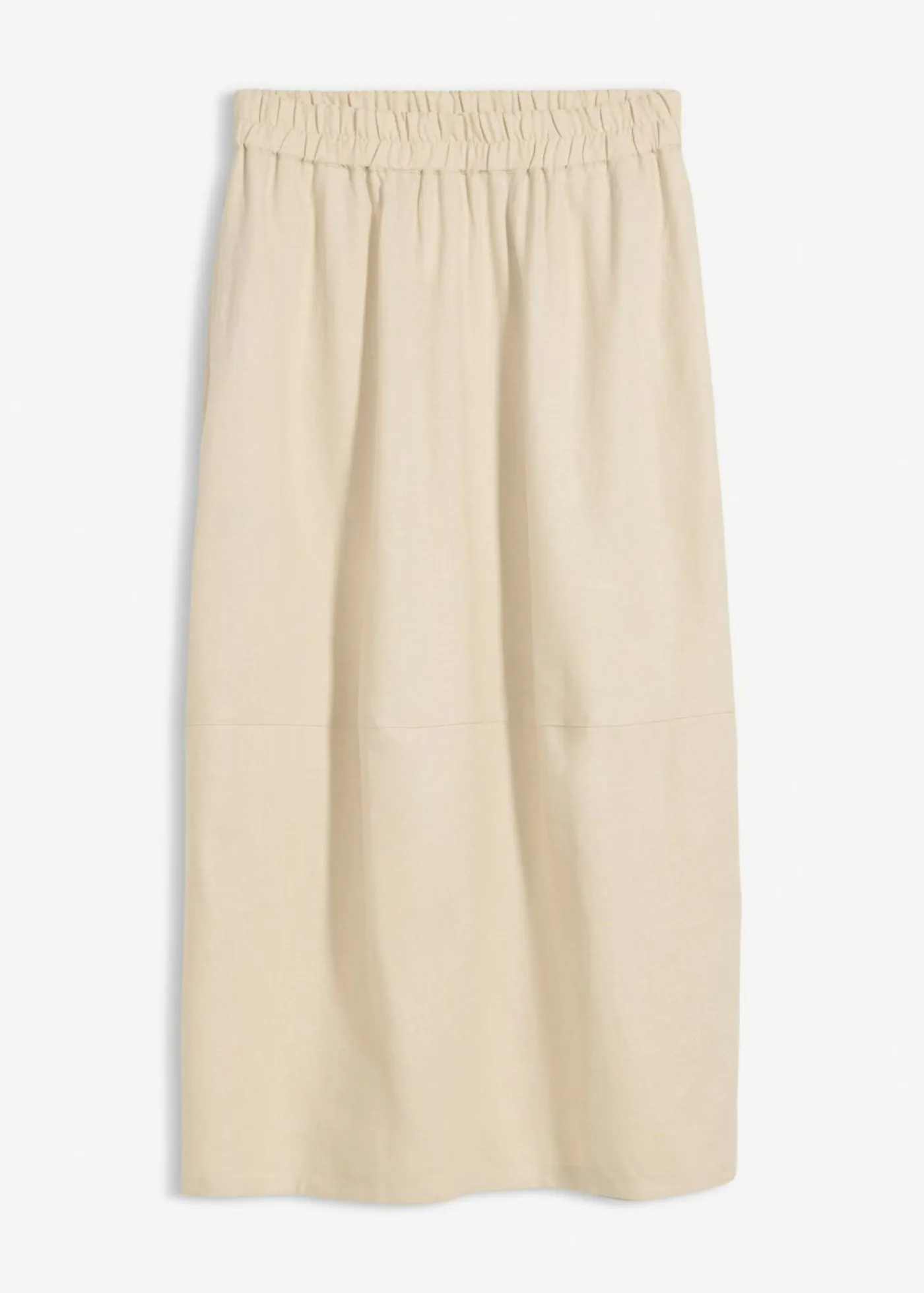 Mujer bonprix bonprix Falda midi de mezcla de lino ligero