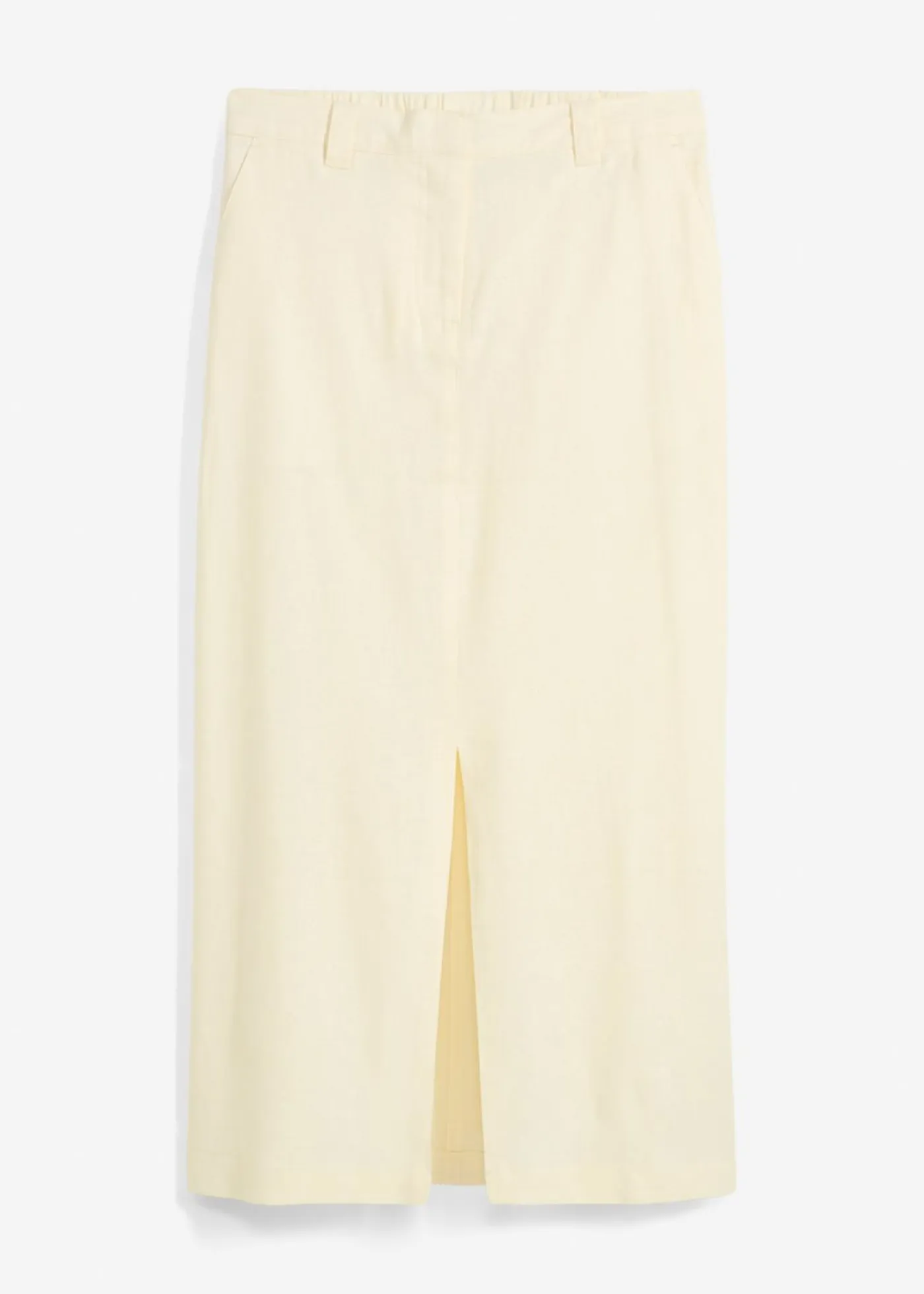 bonprix bonprix Faldas>Falda midi de mezcla de lino vaporosa Blanco-crema